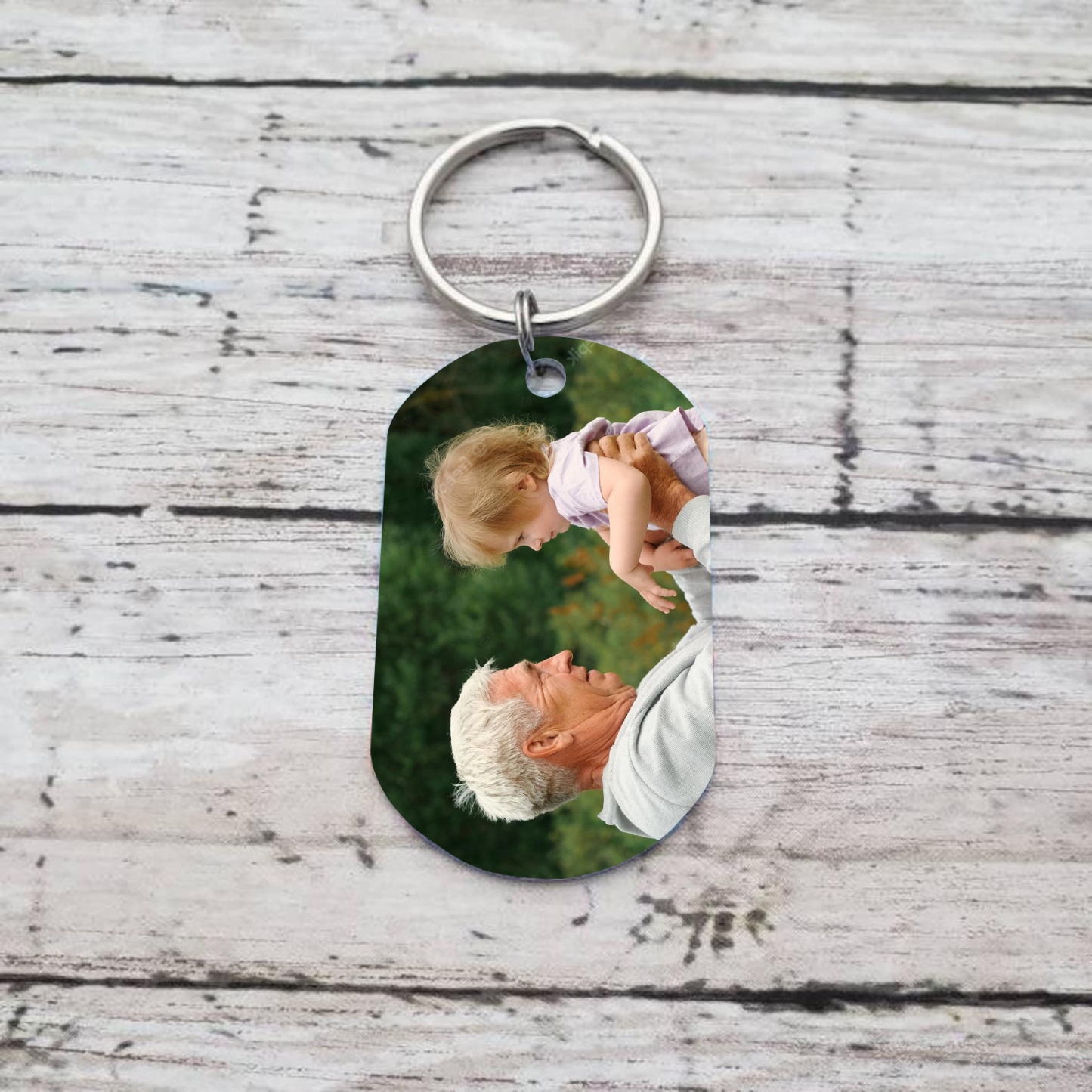 Memorial Grandpa Keychain Custom 1 Photo Keychain Memorial Gift - I have Angel in Heaven I call him Grandpa-Jessemade AU