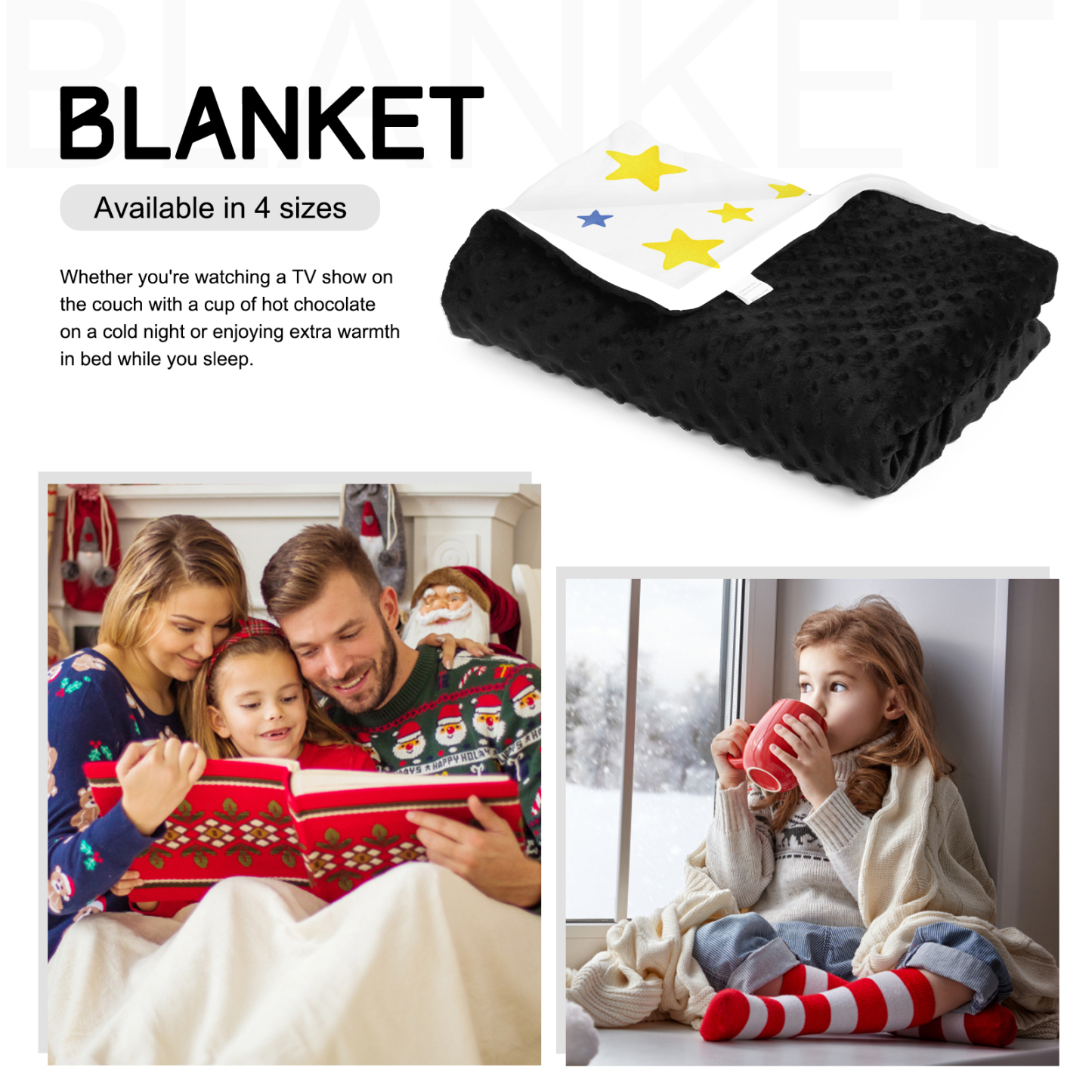 Personalised Elephant Blanket Custom Name Cute Cartoon Blanket-Jessemade AU