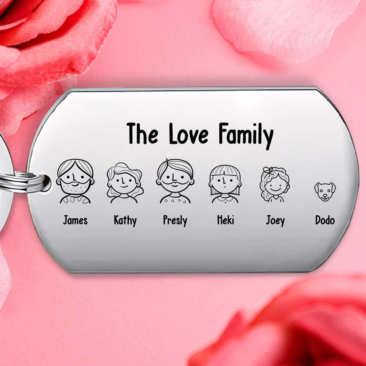 Personalised Name Keychain Stainless Steel Keychain Silver Gift for Family-Jessemade AU