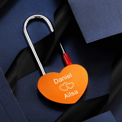 Personalised Love Lock Engraved Love Lock Custom Names Padlocks Gifts For Couple-Jessemade AU