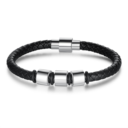 Customised 3 Beads Men's Bracelets For Him-Jessemade AU