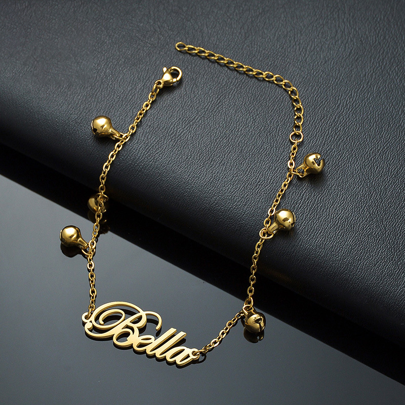 Personalised Bell Name Bracelet Custom Bracelet Gifts For Her-Jessemade AU