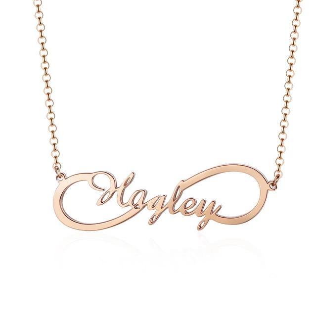 Personalised Infinity Necklace Custom 1 Name Necklace Gift For Women-Jessemade AU