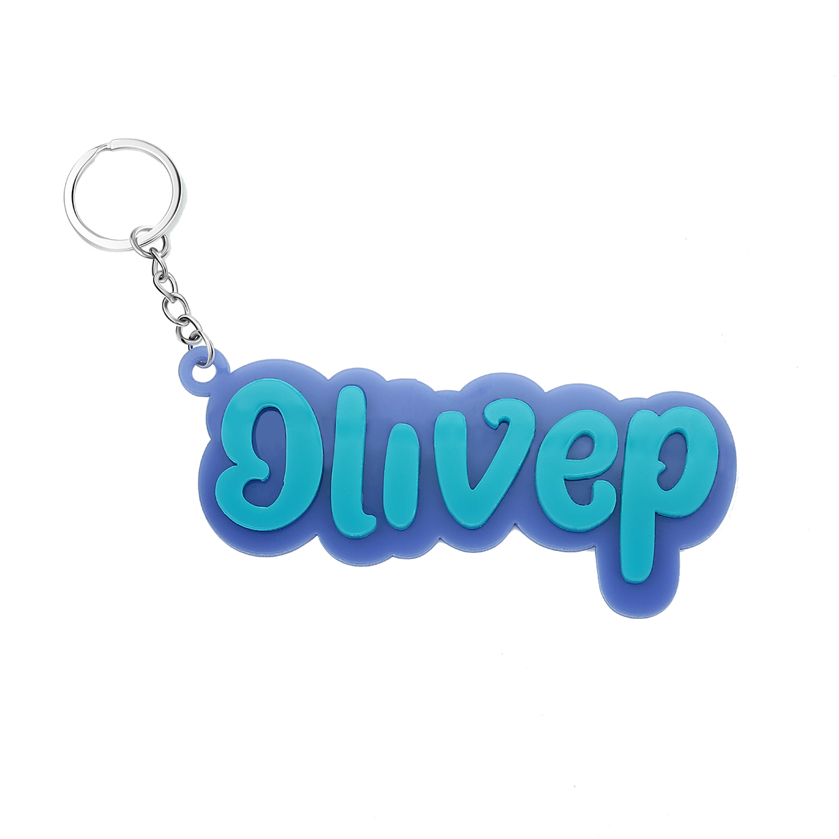Customise 1 Name Keychain Blue Keychain Back to School Gifts for Kids-Jessemade AU