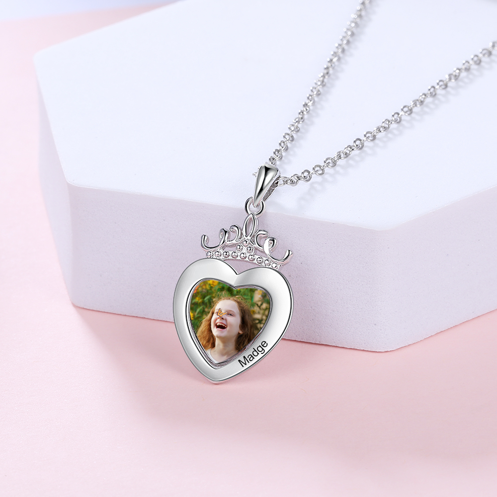 Personalised Heart Photo Necklace Custom Picture Necklace Gifts For Her-Jessemade AU