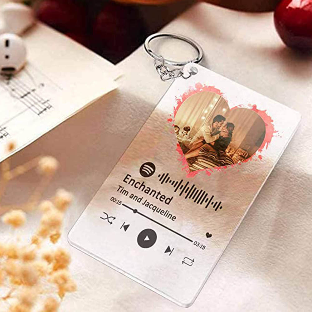 Personalised Spotify Code Keychain Custom 1 photo-Jessemade AU