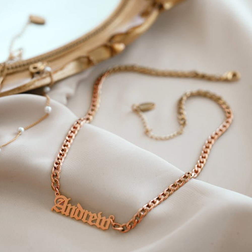 Personalised Necklace Custom 1 Name Necklace Gift For Women-Jessemade AU