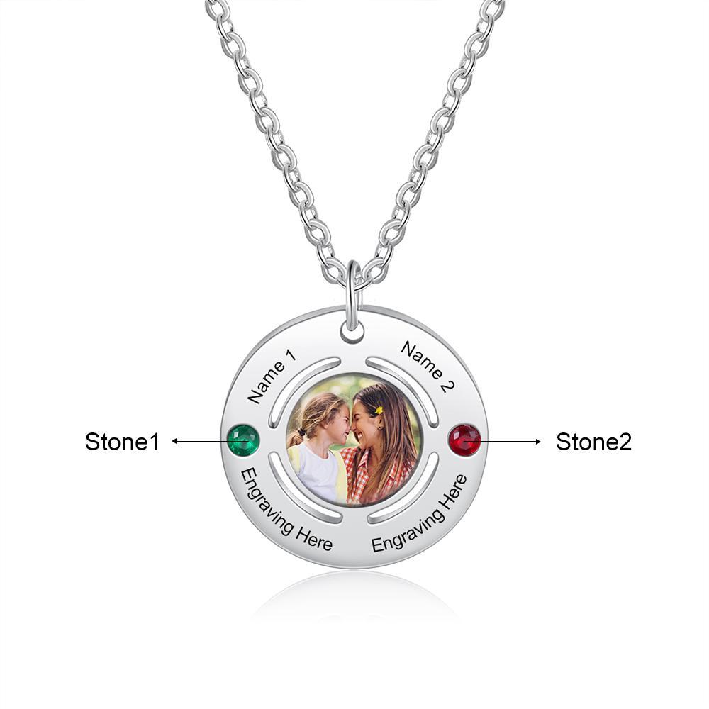 Personalised Birthstone Necklace Custom Photo Necklace Gifts For Her-Jessemade AU