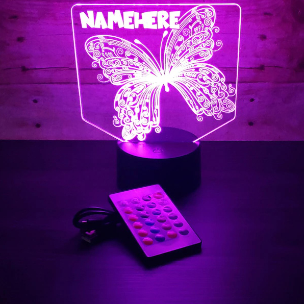 Personalised Butterfly Lamp Personalised LED Sign Custom Colourful Name Night Light Gifts For Kids-Jessemade AU