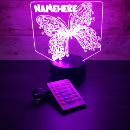 Personalised Butterfly Lamp Personalised LED Sign Custom Colourful Name Night Light Gifts For Kids-Jessemade AU