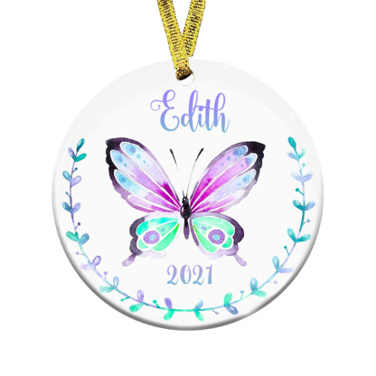 Personalised Butterfly Ornament Custom Name Memorial Ornament-Jessemade AU