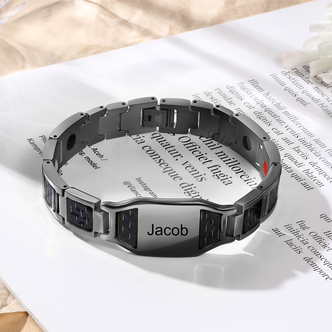 To My Dad Personalised Men Bracelet Custom Name Bracelet for Father-Jessemade AU