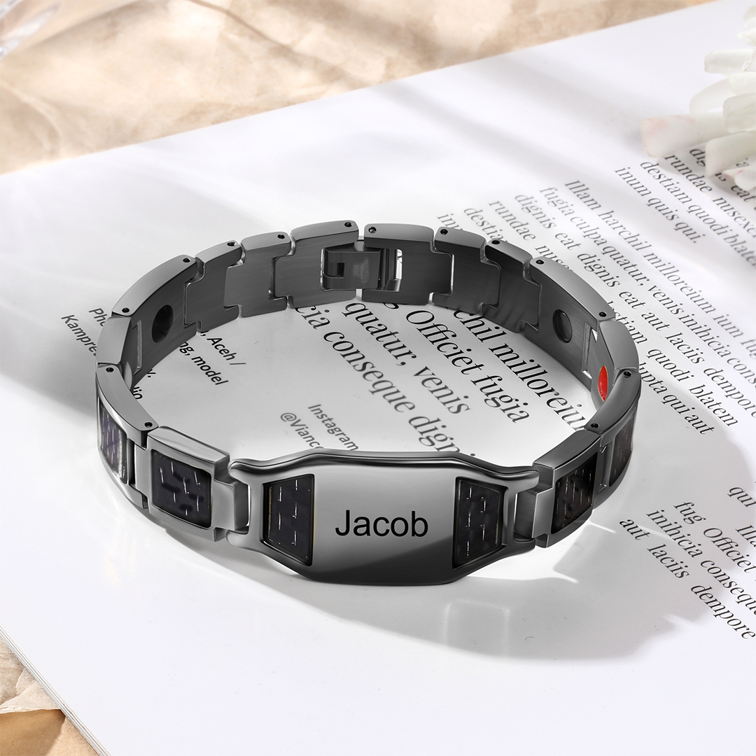 To My Dad Personalised Men Bracelet Custom Name Bracelet for Father-Jessemade AU