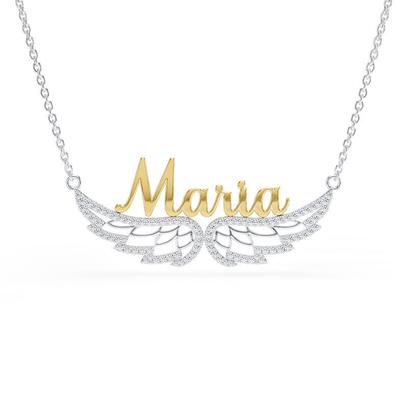 Personalised Wings Necklace Custom 1 Name Necklace Gift For Women-Jessemade AU