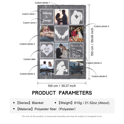 Personalised Couple Blanket Custom Photo Romantic Gift For Her-Jessemade AU