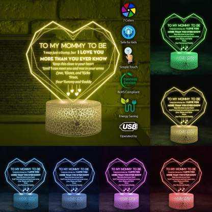 I May Just A Bump, But I Love You, 7 Colours Night Light Gifts For Mom-Jessemade AU