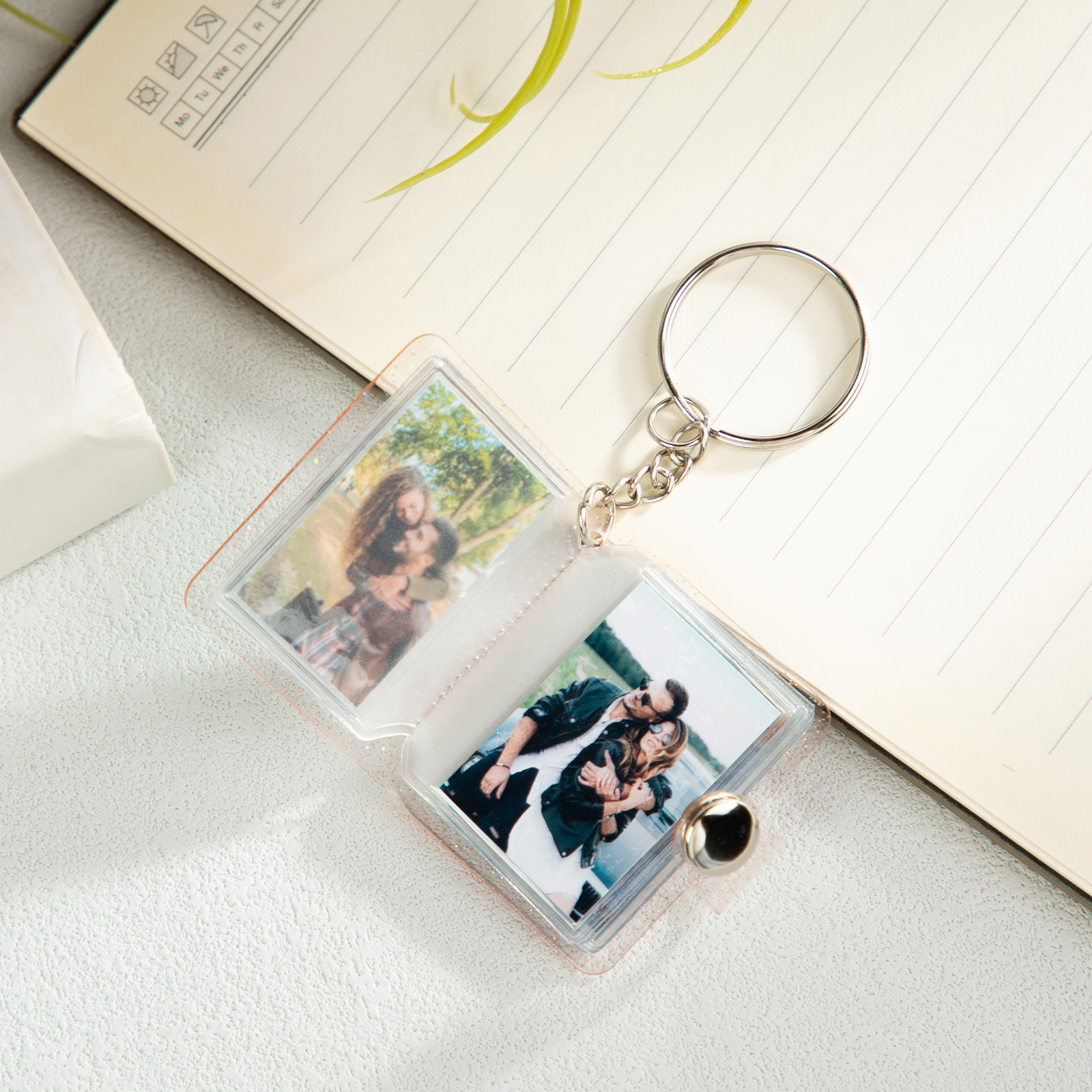 Personalised Mini Photo Album Keychain Custom 16 Photos Keychain Scrapbook  Romantic Gifts-Jessemade AU