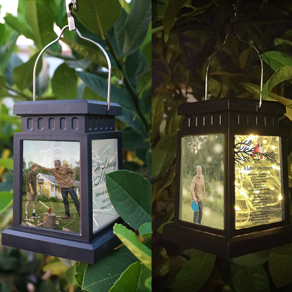 Personalised Photo Lantern Lamp Cardinals Memorial Sympathy gift-Jessemade AU