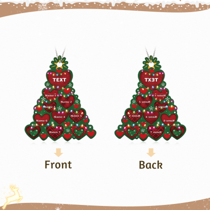 7 Names - Personalised Christmas Tree Ornament Customised Name & Text Acrylic Love Hanging Ornaments Gift for Family-Jessemade AU