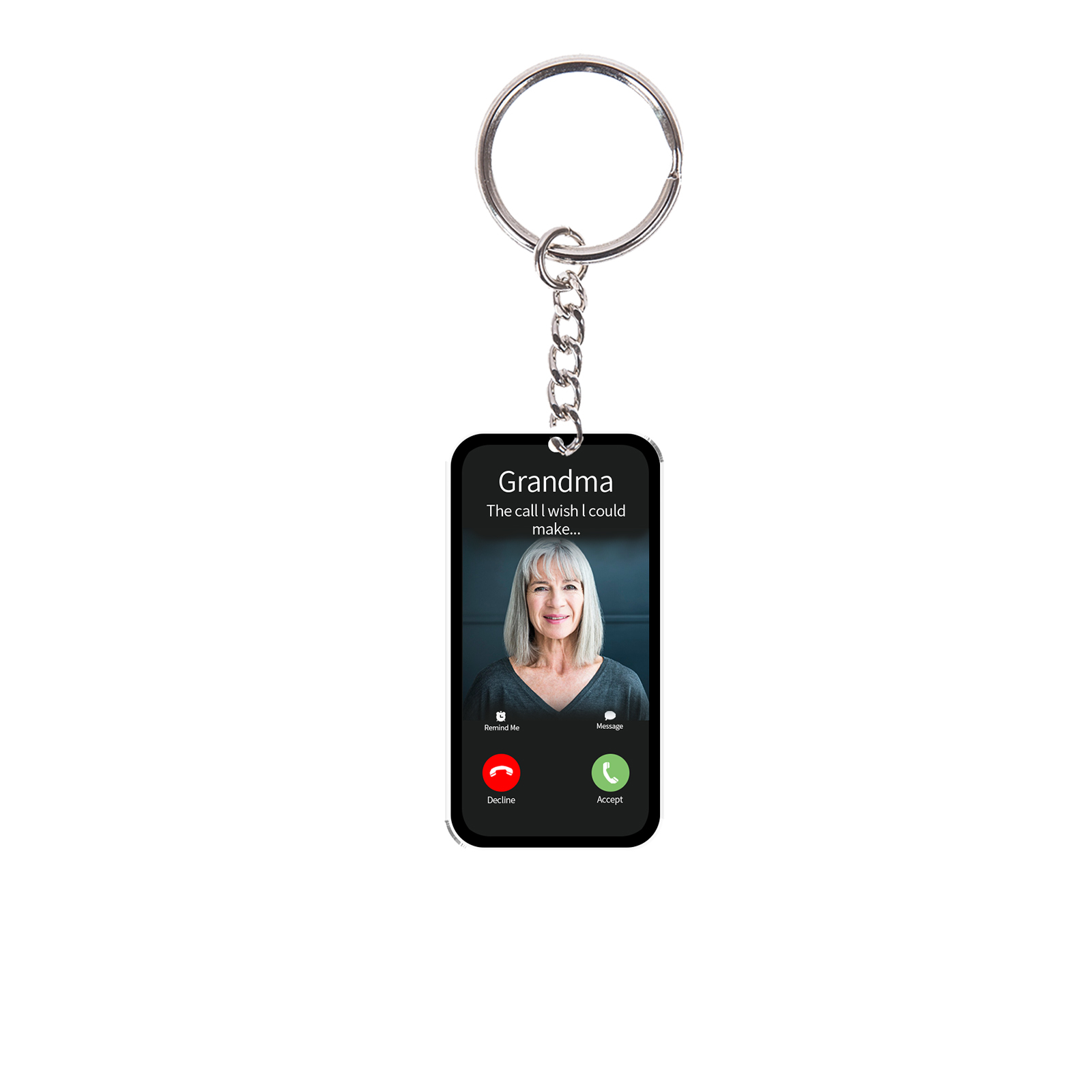 Personalised Photo & Name & Text Keychain Acrylic Memorial Gifts for Him/Her-Jessemade AU