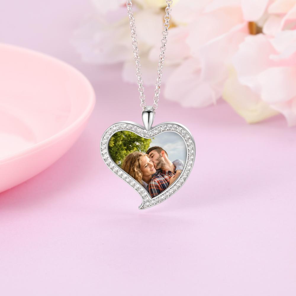 Personalised Heart Necklace Custom Photo Necklace Gifts For Her-Jessemade AU