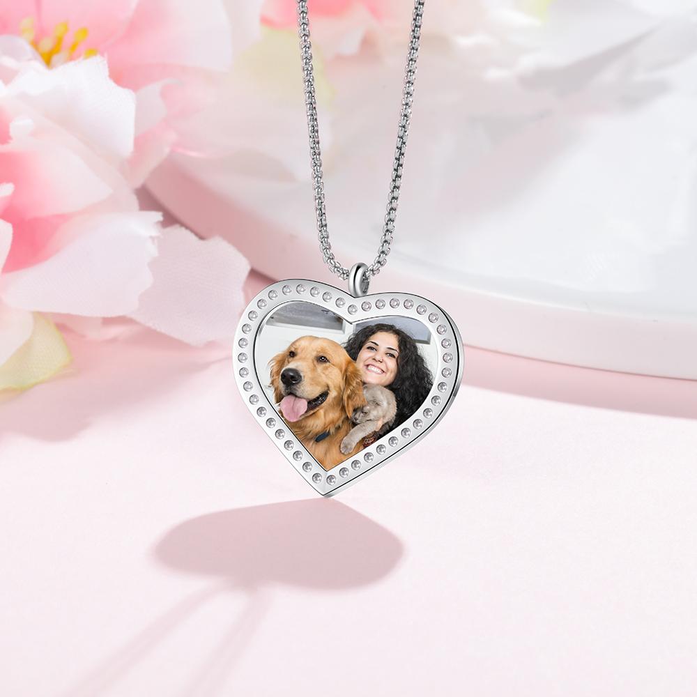 Personalised Heart Necklace Custom Photo Necklace Gifts For Her-Jessemade AU