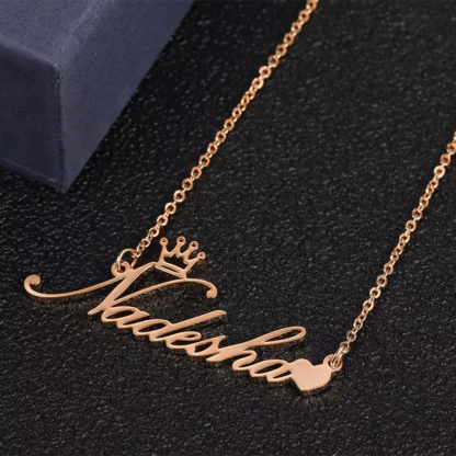 Personalised Necklace Custom 1 Name Necklace Gift For Women-Jessemade AU