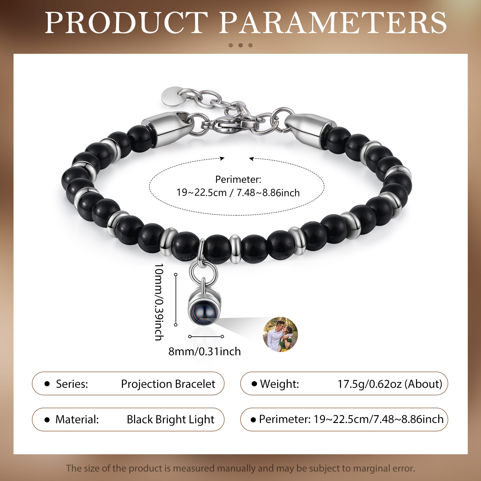 Personalised Projection Bracelet Custom Photo Bracelets Adjustable Bracelet Creative Gift for Him/Her-Jessemade AU