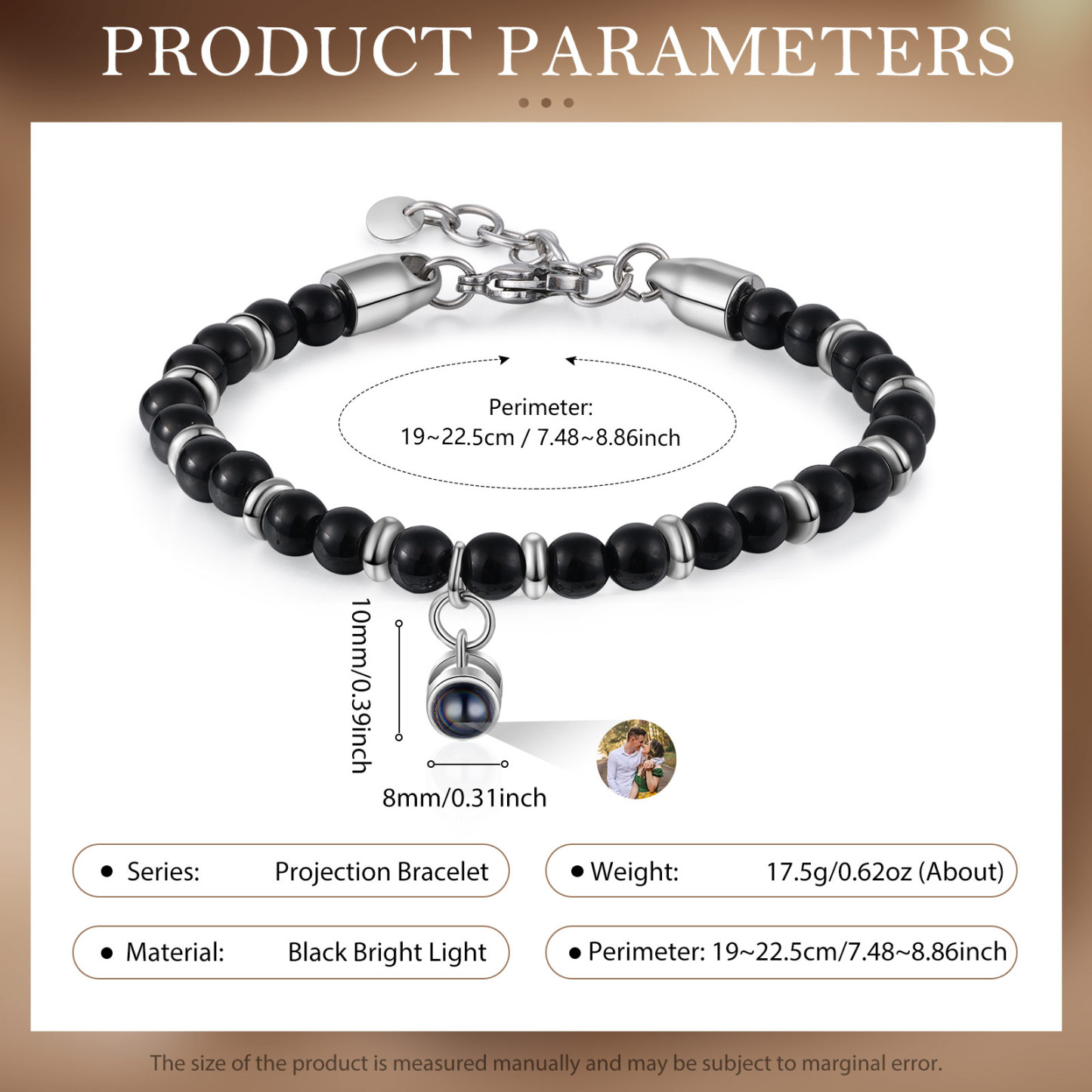 Personalised Projection Bracelet Custom Photo Bracelets Adjustable Bracelet Creative Gift for Him/Her-Jessemade AU