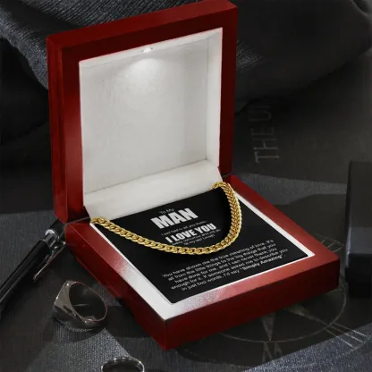To My Man-Cuban Link Chain Necklace Gift Set "You have shown me the true meaning of love"-Jessemade AU