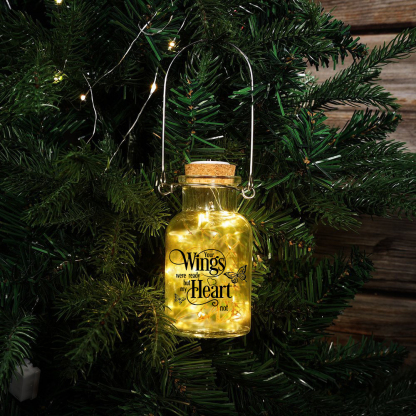 Memorial Jar Night Light - Your Wings Were Ready But My Heart Not - LED Lamp-Jessemade AU