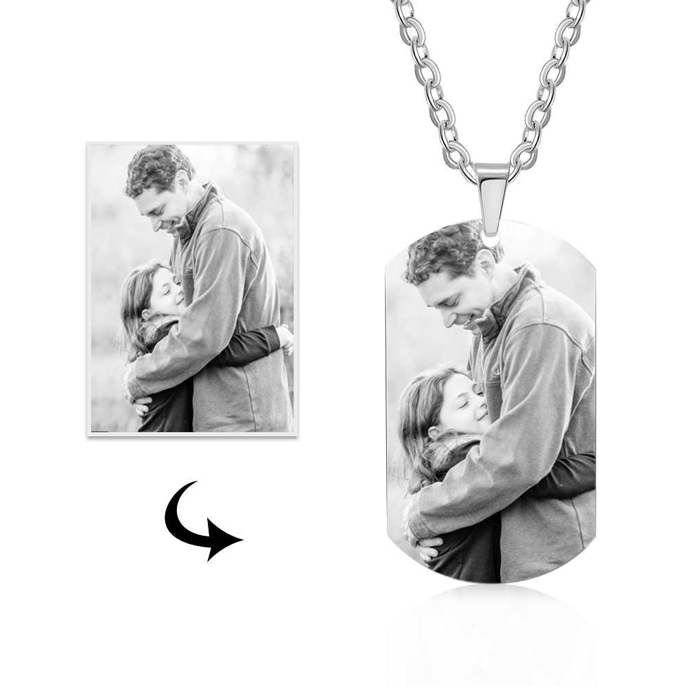 Personalised Fist Bump Necklace with 1 Kid's Name Custom Photo Necklace For Father-Jessemade AU