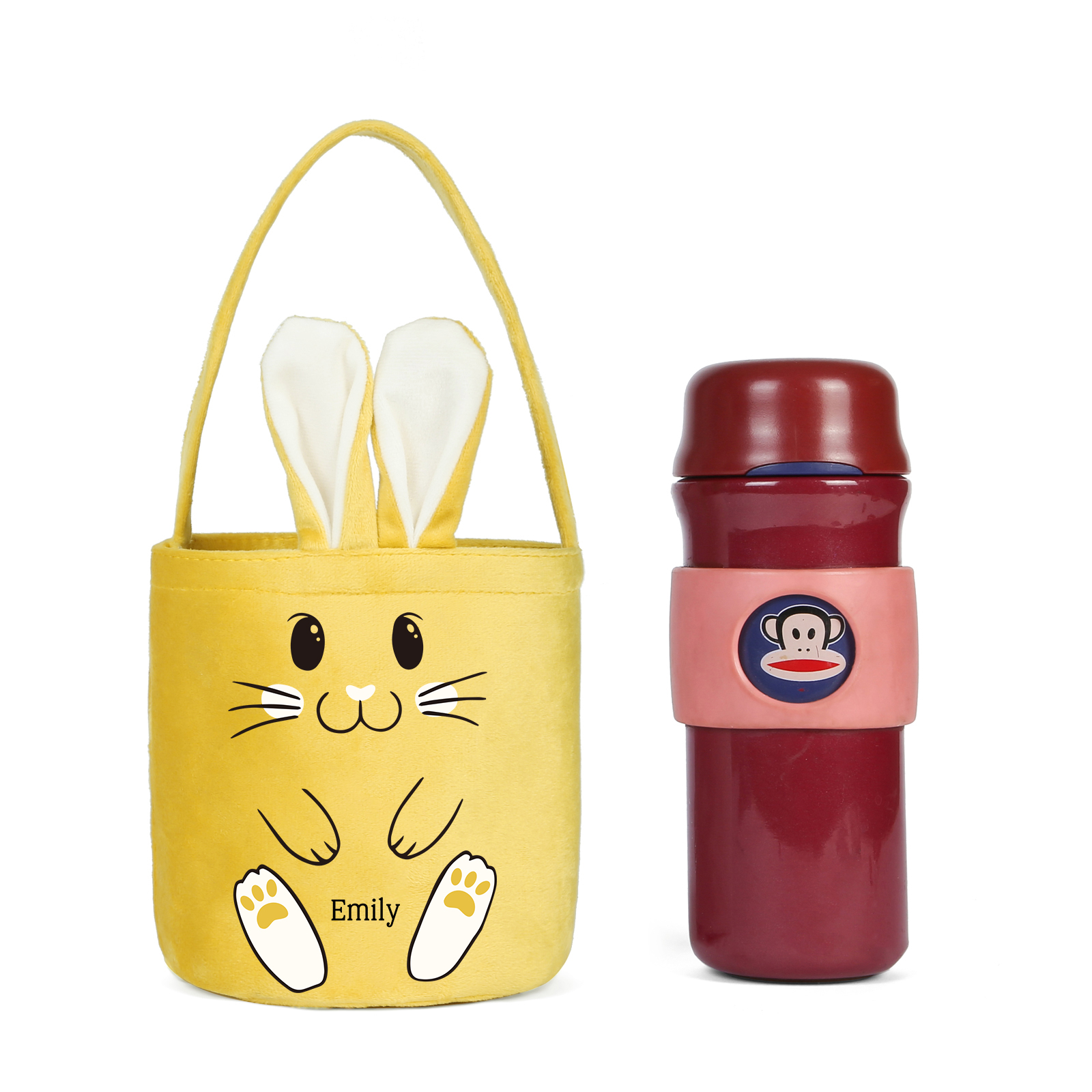 Personalised Bunny Tote Bag Customised With Name Bucket Bag Bunny Basket Easter Gifts-Jessemade AU