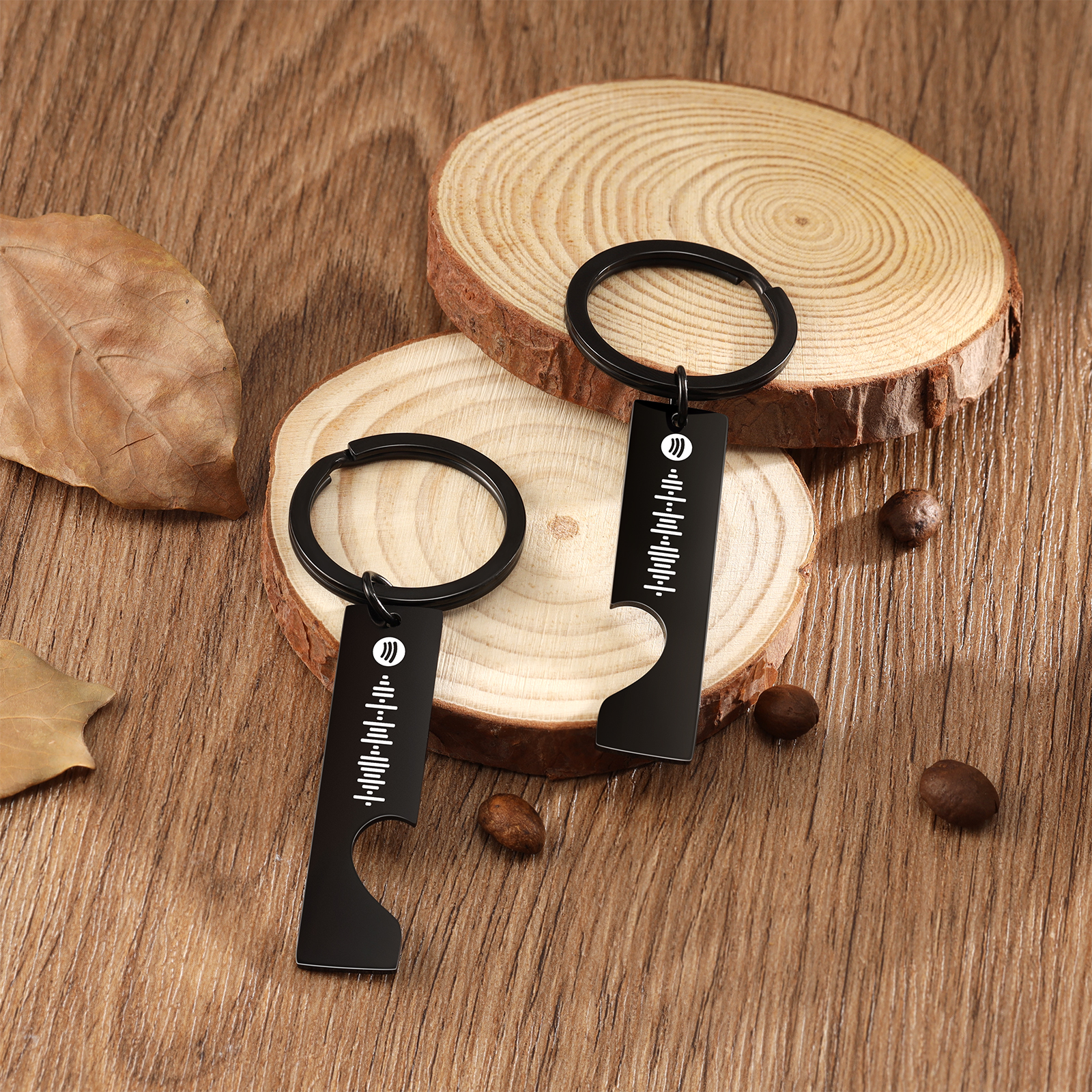 Personalised Scannable Spotify Code Keychain Heart Music Keychain for Couple-Jessemade AU