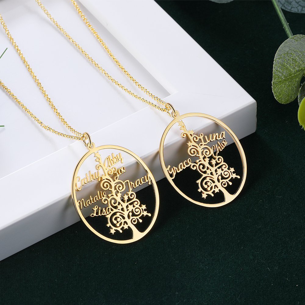 Christmas Tree Custom Name Necklace-Jessemade AU