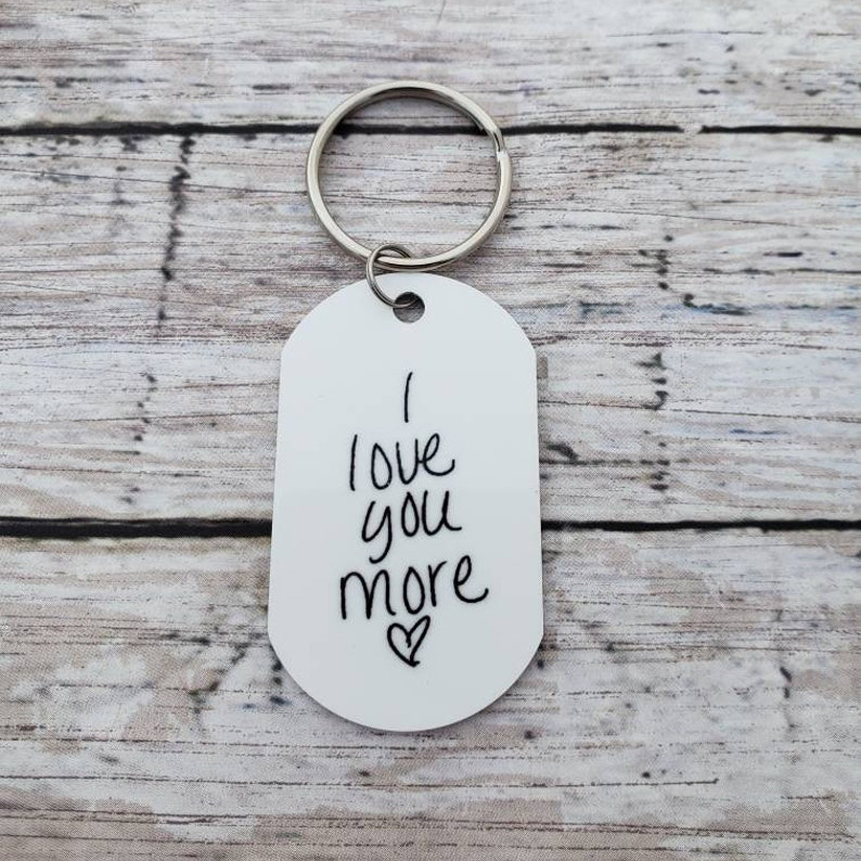 Photo Keychain Personalised Valentines Day Gifts, I love you more For Couple-Jessemade AU