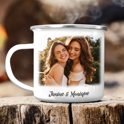 To My Sister Enamel Cup Customised 2 Names & Photo Mugs "You Will Always Have Me And I Will Always Have You" Gifts For Besties/Friends-Jessemade AU