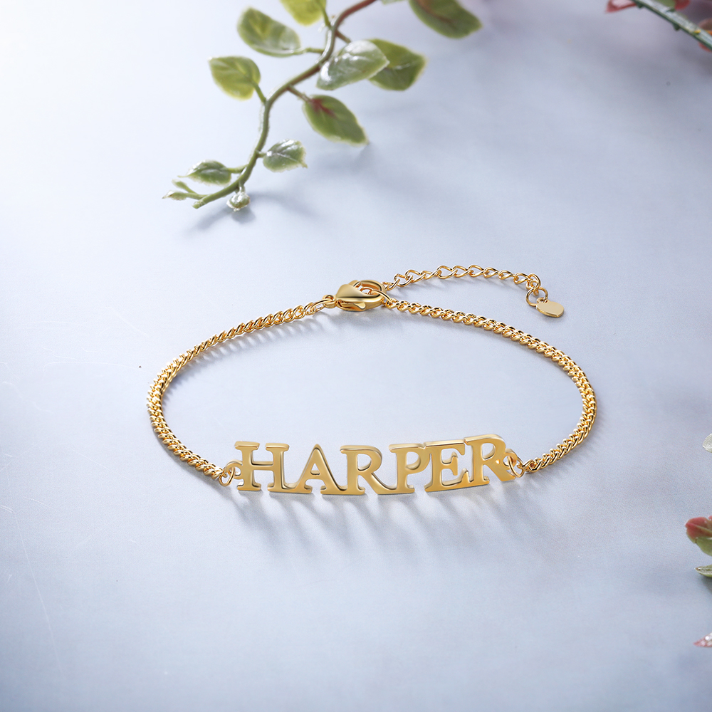 Personalised Bracelet Custom 1 Name Bracelet Gift For Women-Jessemade AU