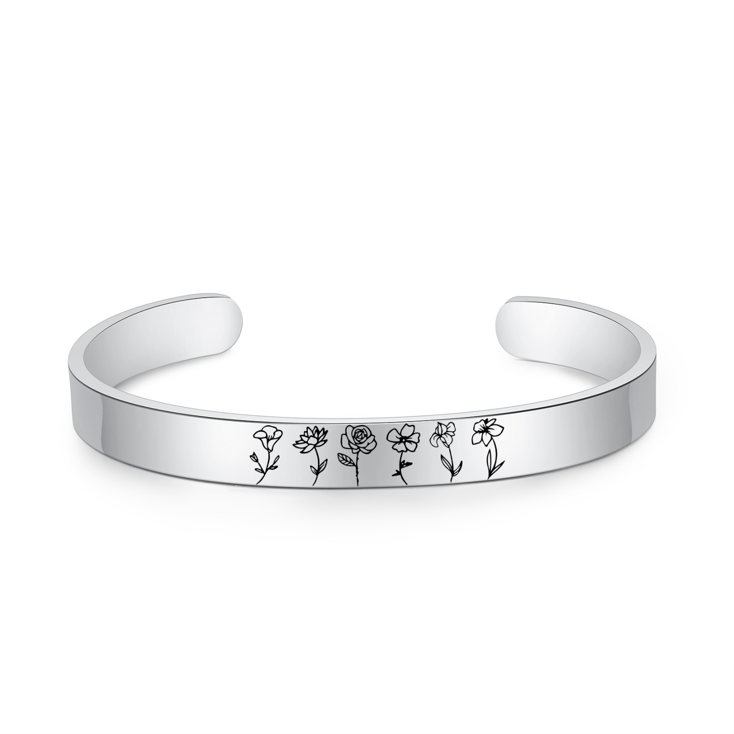 Personalised 6 Birth Flowers Women's Bracelet-Jessemade AU