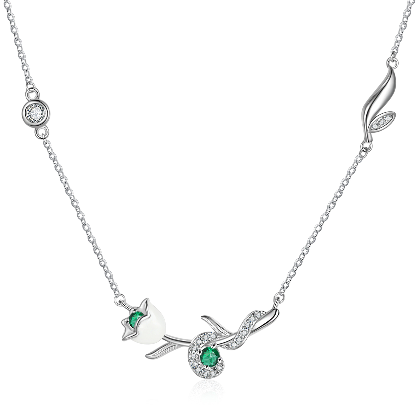 Personalised May Birthflower Necklace With Birthstone Best Gift For Her-Jessemade AU