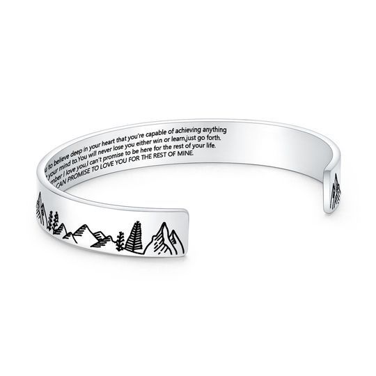 I want you to believe deep in your heart, Cuff Bangle Bracelet Gifts For Her-Jessemade AU