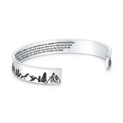 I want you to believe deep in your heart, Cuff Bangle Bracelet Gifts For Her-Jessemade AU