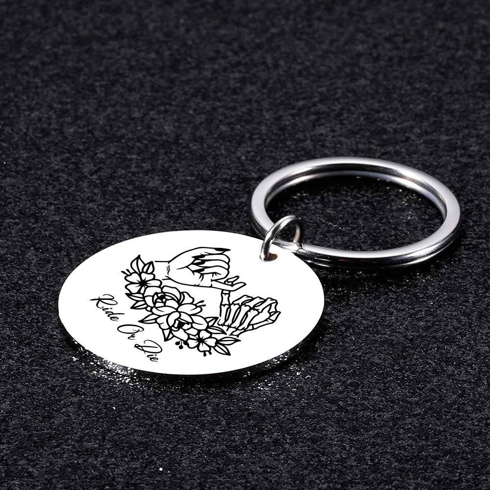 Personalised Round Keychain Custom Text Pinky Swear Keyring Gift For Friend/Sister/Bestie-Jessemade AU