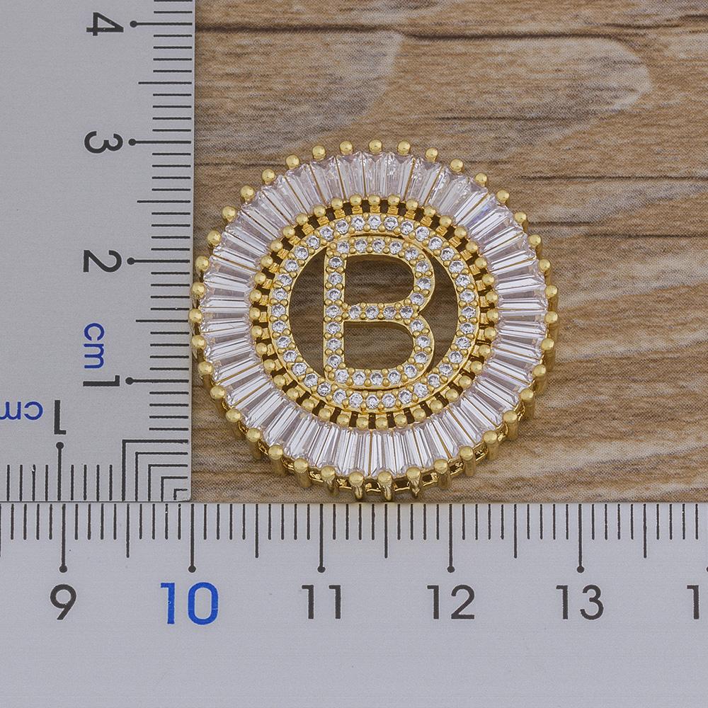 3 Colours Chooses Micro Pave A-Z Letter Pendant Necklaces For Women-Jessemade AU