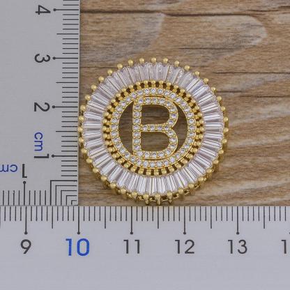 3 Colours Chooses Micro Pave A-Z Letter Pendant Necklaces For Women-Jessemade AU