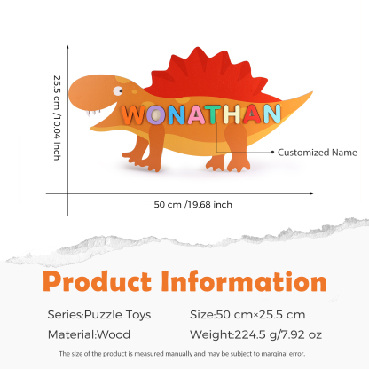 Customised Kid's Wooden Name Puzzle Toy for Toddlers Early Learning Child Toy-Jessemade AU