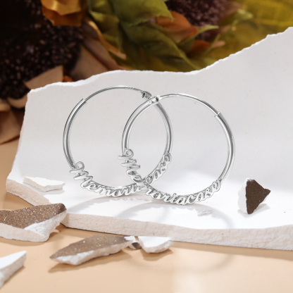 Personalised Circle Crown Name Earring Gift for Her-Jessemade AU