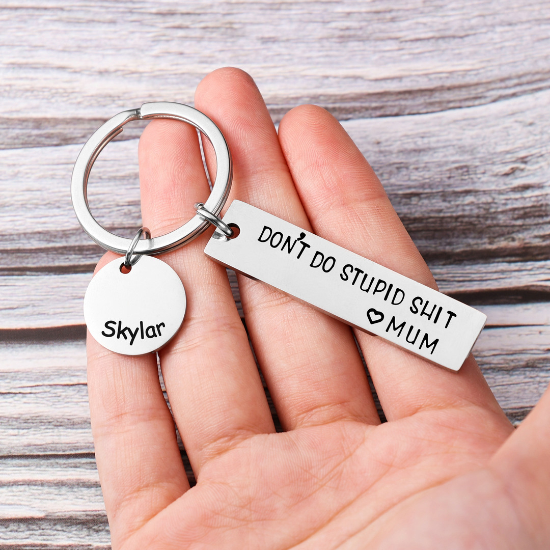 Don't Do Stupid Keychain Personalised Name Gifts for Kids-Jessemade AU