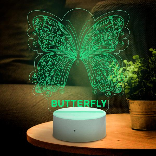 Personalised Butterfly Home Decoration Lamp With Custom Name Night Light Kid's Bedroom Decor Children's LED Light-Jessemade AU