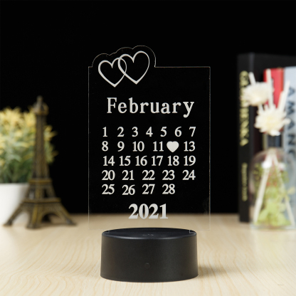 Customised Calendar Night Light-Jessemade AU